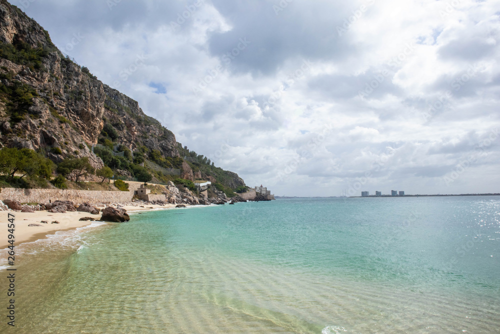 Seaside from the beach and mountain