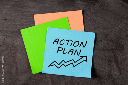Action Plan Concept On Sticky Note