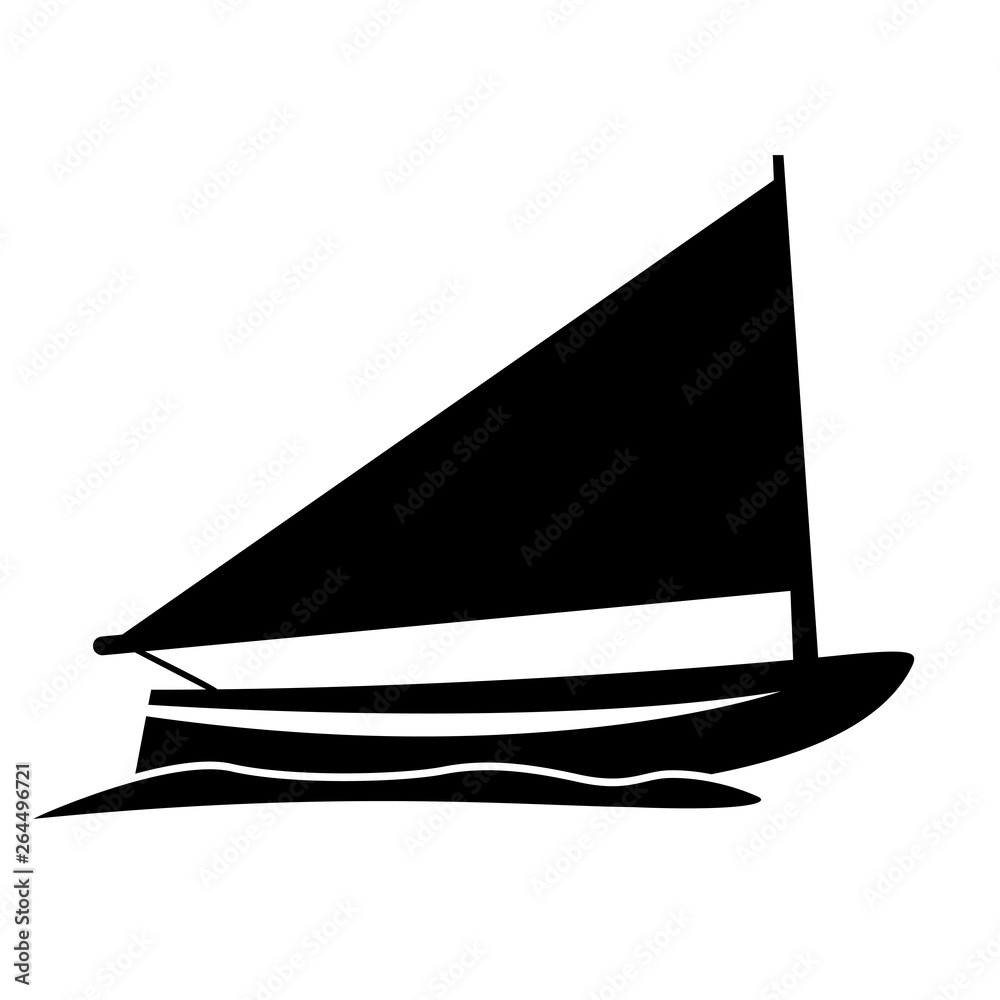 Fototapeta premium Isolated sailboat icon image. Vector illustration design
