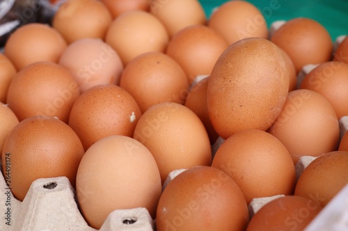 Hen egg in the market