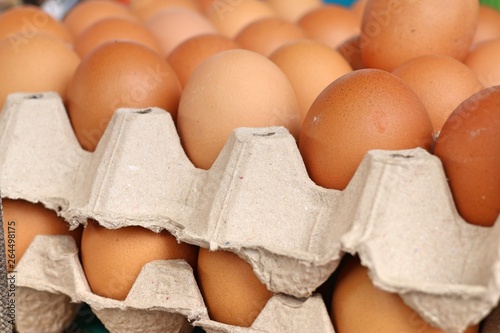 Hen egg in the market