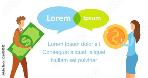 Financial Operations Flat Banner Vector Template