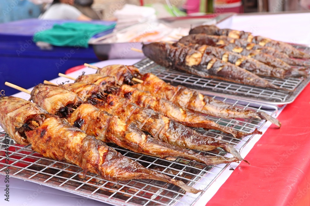 grilled fish at street food