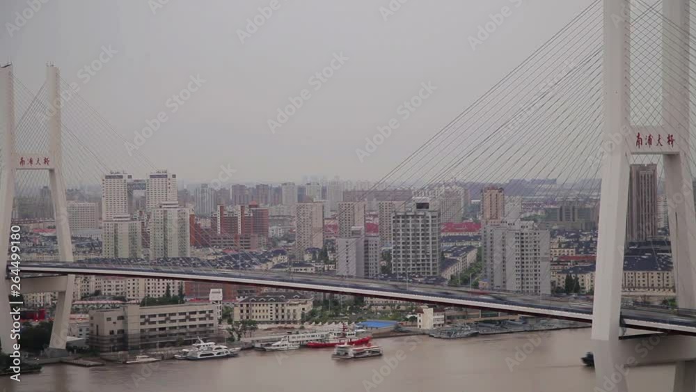 Timelapse of traffic on Nanpu Spiral , Shanghai, China Timelapse of traffic on Nanpu Spiral , Shanghai, China
