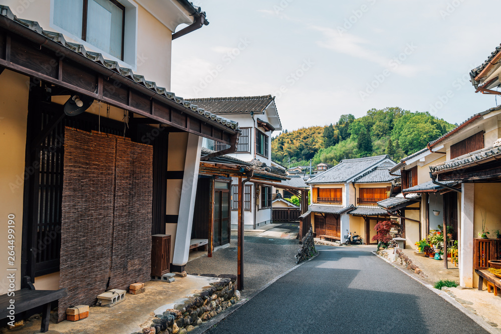 Japanese old traditional village Uchiko town in Ehime, Shikoku, Japan