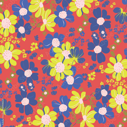 Fashionable pattern in small flowers. Floral background for textiles. © Erkan-design