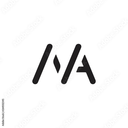 letter ma stripes line simple geometric logo