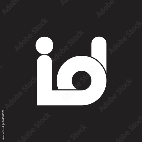letters id simple loop logo vector