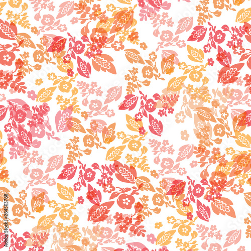 Fashionable pattern in small flowers. Floral background for textiles.