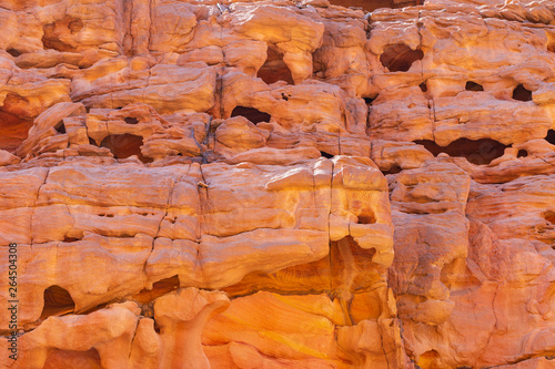 Coloured Canyon is a rock formation on Sinai peninsula. Sights of Nuweiba, Egypt.