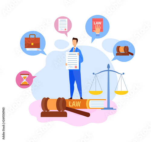 Businessman, Boss Showing Contract Terms Character