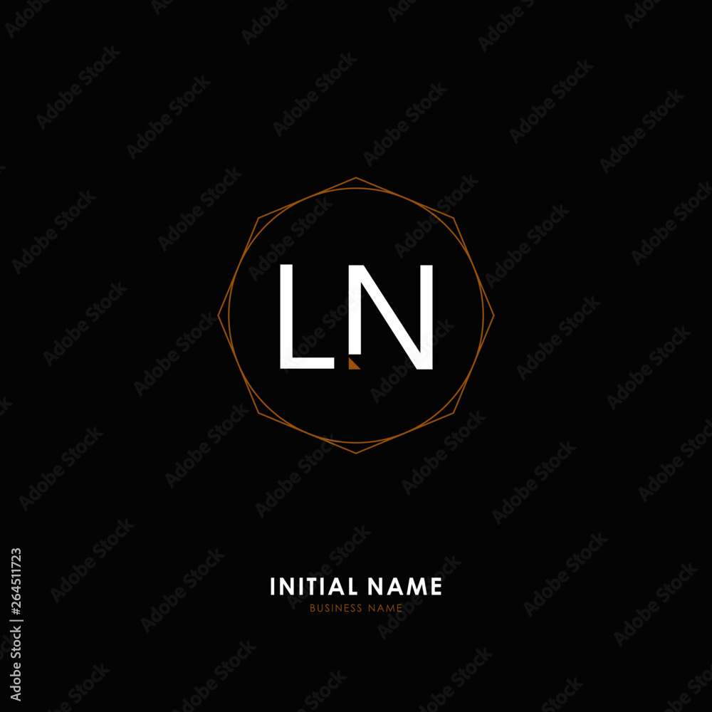 L N LN Initial logo letter with minimalist concept. Vector with scandinavian style logo. L N LN Initial logo letter with minimalist concept. Vector with scandinavian style logo.