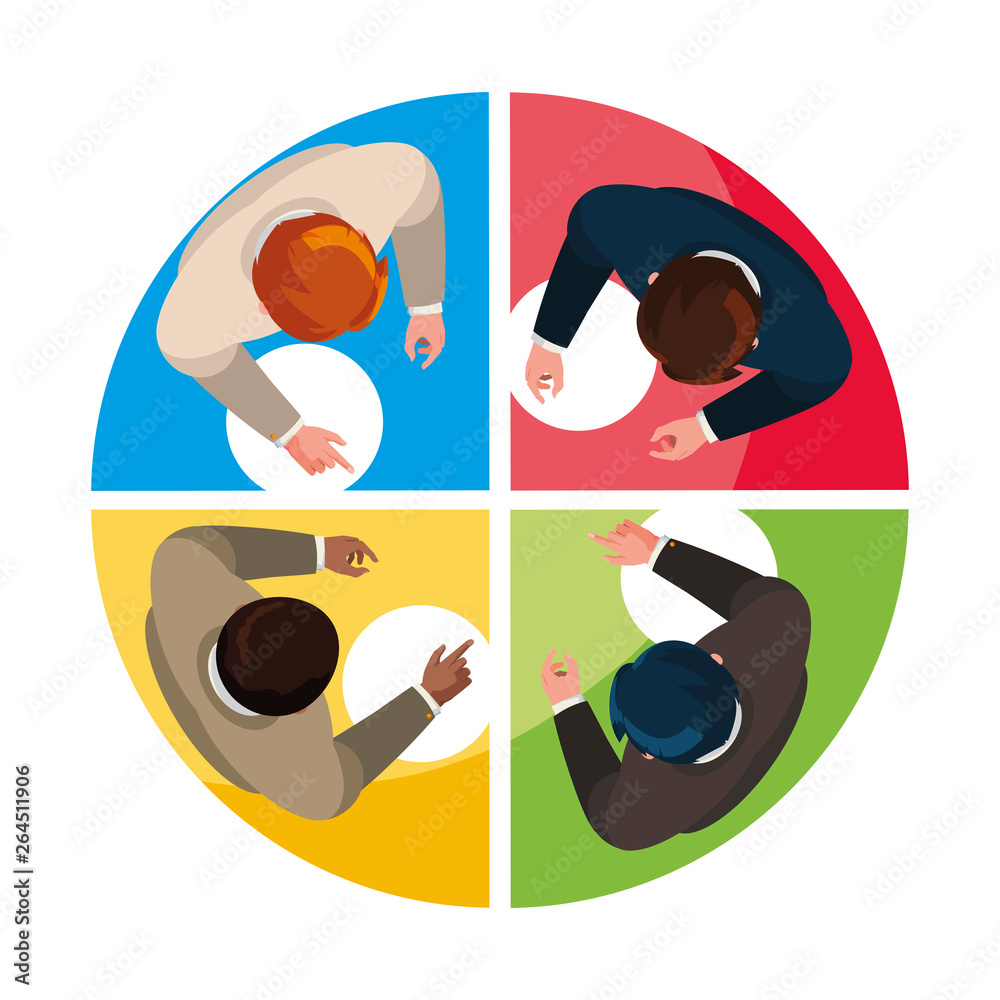 businessmen group teamwork with infographic view businessmen group teamwork with infographic view