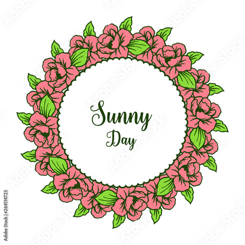 Vector illustration invitation card sunny day with design floral frame © StockFloral