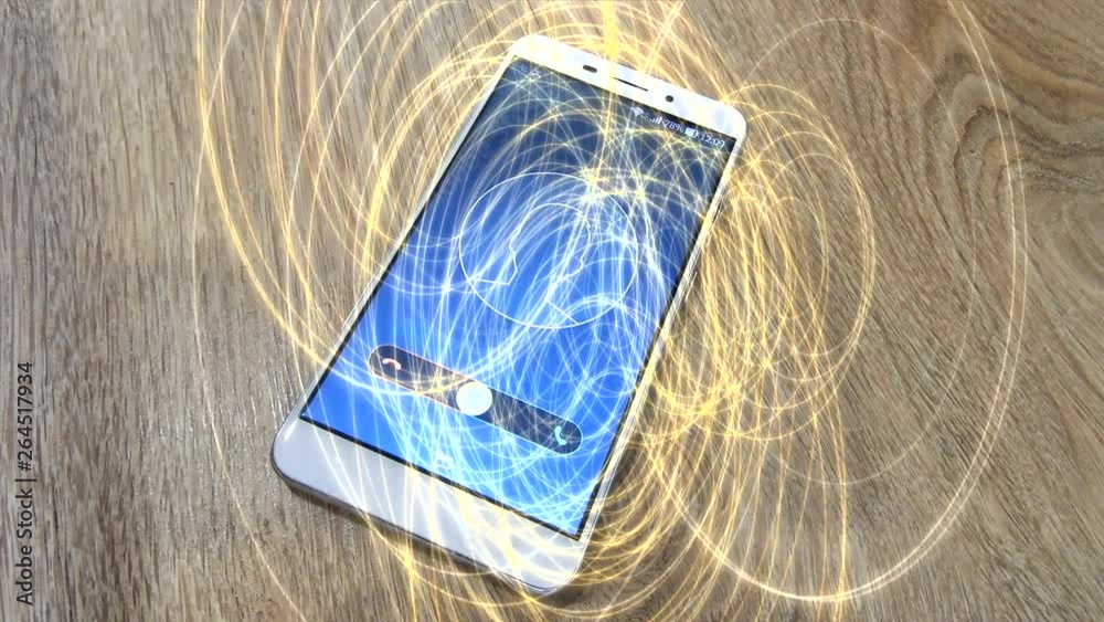 Electromagnetic radiation of devices (smartphone). Visual effect