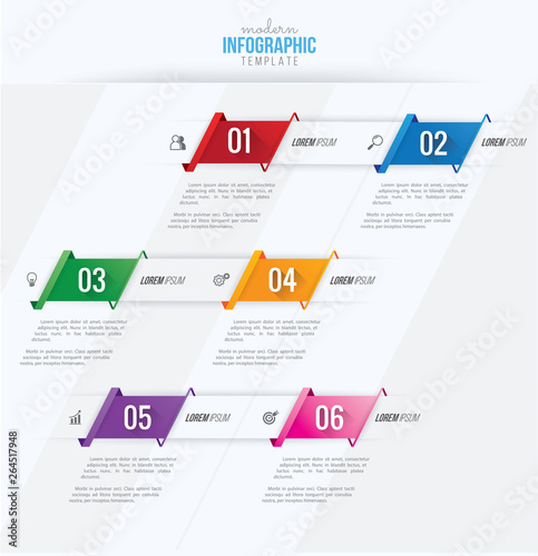 Business infographics design vector and marketing icon, workflow layout, diagram, web design © keangs