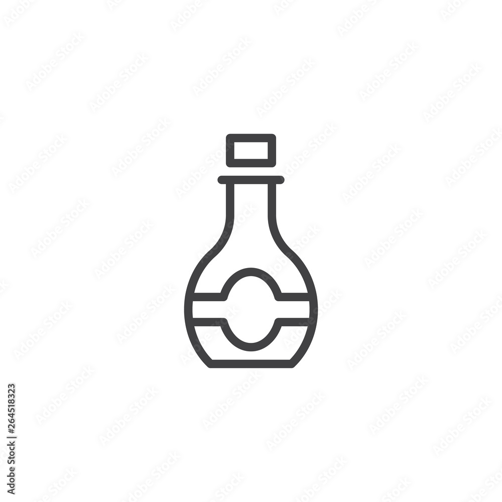 Syrup bottle line icon. linear style sign for mobile concept and web design. Sweet syrup plastic bottle outline vector icon. Symbol, logo illustration. Pixel perfect vector graphics