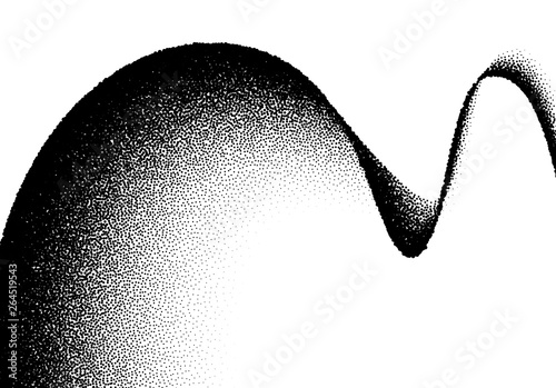 Abstract background with wave of scattered dots