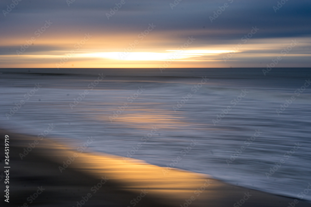 Blurred Beach at Sunset