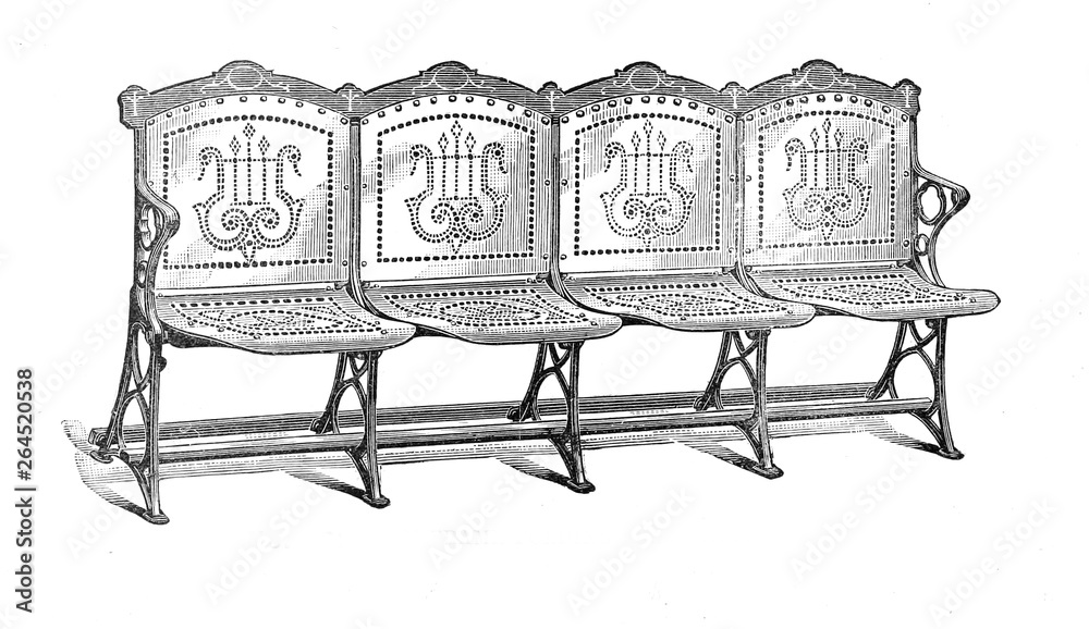 Fototapeta premium Retro bench