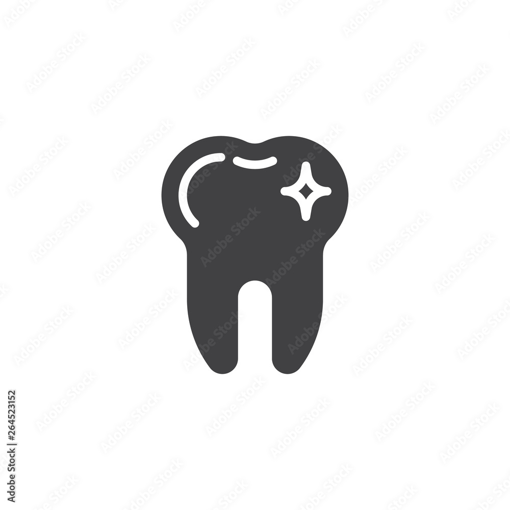 Clean tooth vector icon. Teeth shine filled flat sign for mobile concept and web design. Healthy tooth glyph icon. Dentistry, stomatology and dental care symbol, logo illustration. Pixel perfect Clean tooth vector icon. Teeth shine filled flat sign for mobile concept and web design. Healthy tooth glyph icon. Dentistry, stomatology and dental care symbol, logo illustration. Pixel perfect