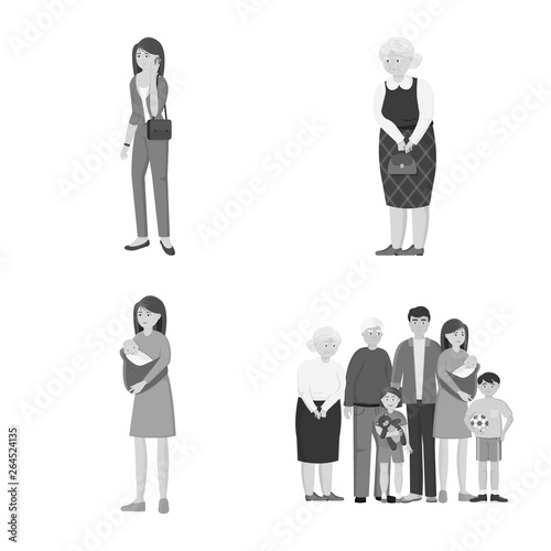 Wallpaper Mural Vector illustration of face  and portrait symbol. Set of face  and happy  stock symbol for web. Torontodigital.ca