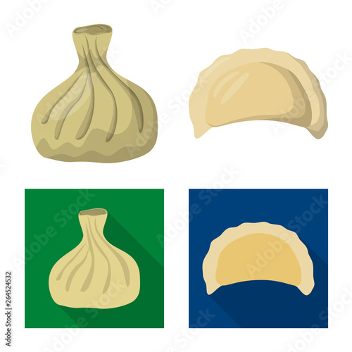Isolated object of products  and cooking icon. Set of products  and appetizer stock symbol for web.