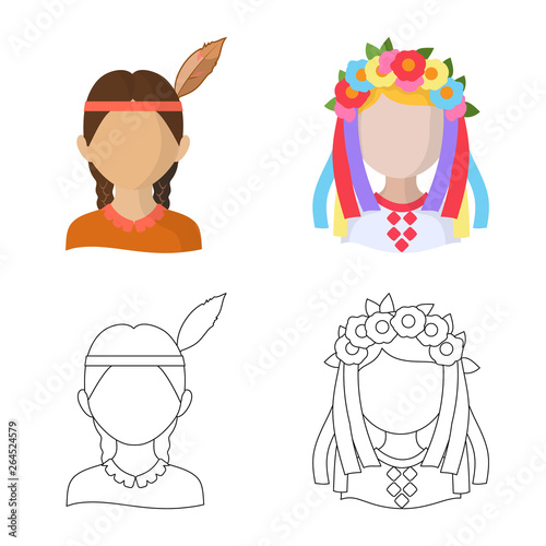 Vector illustration of imitator and resident symbol. Collection of imitator and culture vector icon for stock.