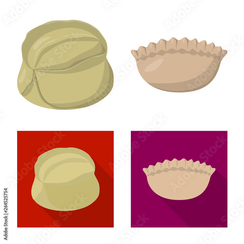 Vector design of products  and cooking icon. Set of products  and appetizer stock vector illustration.