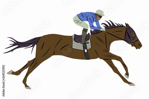 illustration of horse derby, vector drawing