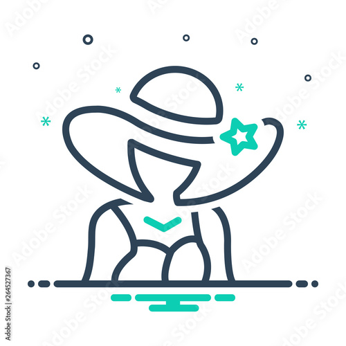 Mix line icon for newfangled dressy