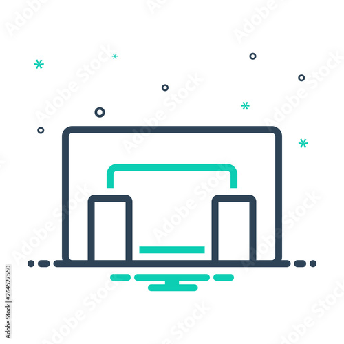 Mix line icon for multidevice devices