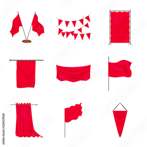 Isolated object of promotional  and textile  sign. Set of promotional  and white  vector icon for stock.