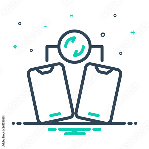Mix line icon for syncing with mobile
