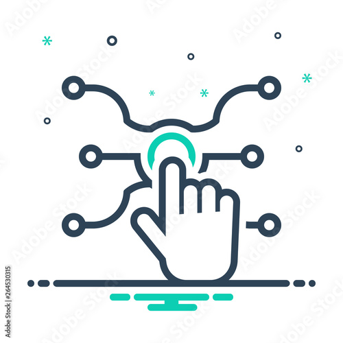 Mix line icon for touchscreen