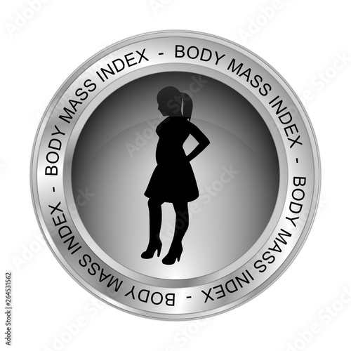 Body Mass Index Button - 3D illustration
