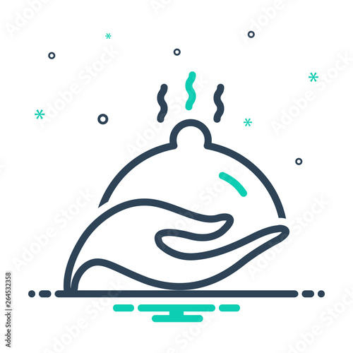 Mix line icon for nourish feed