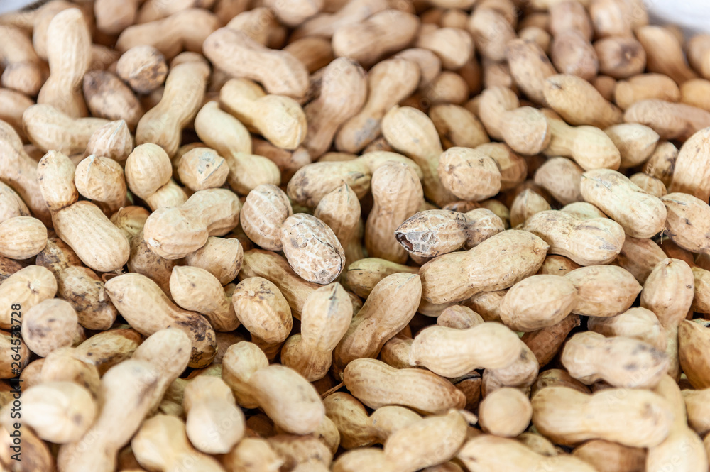Jumbo raw peanuts in shell sold in shuk Levinsky market, Tel Aviv, Israel Jumbo raw peanuts in shell sold in shuk Levinsky market, Tel Aviv, Israel