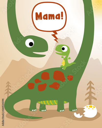 Dinosaurs cartoon family