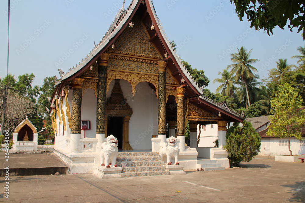 a buddhist temple (wat Syrimoungkoun Xaiyaram) in Luang Prabang (Laos) a buddhist temple (wat Syrimoungkoun Xaiyaram) in Luang Prabang (Laos)