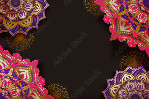Arabesque floral background