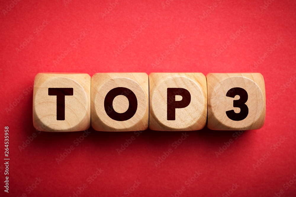 Wooden Blocks With Top 3 Text Wooden Blocks With Top 3 Text