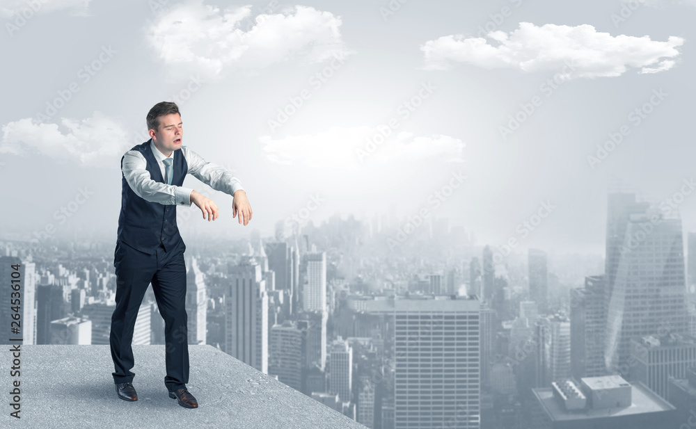 Zombi elegant businessman on the top of the city
Zombi elegant businessman on the top of the city