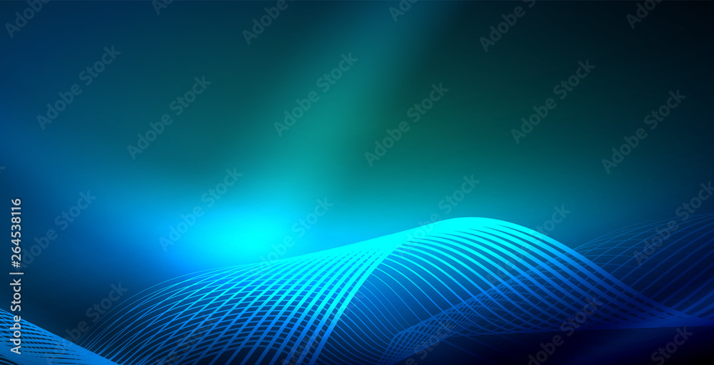 Neon wave background Neon wave background