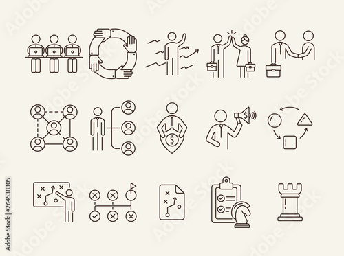 Business project icons