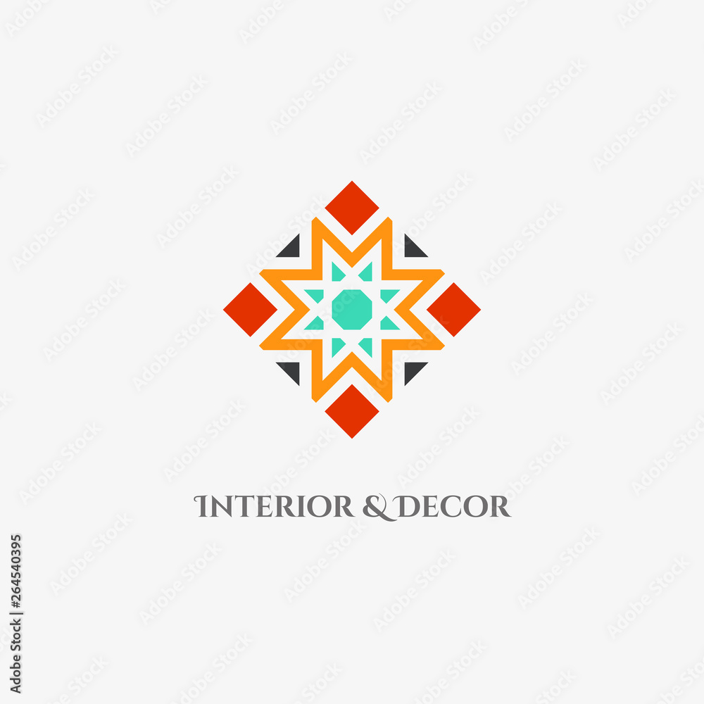 Vector mosaic rhombus emblem Vector mosaic rhombus emblem