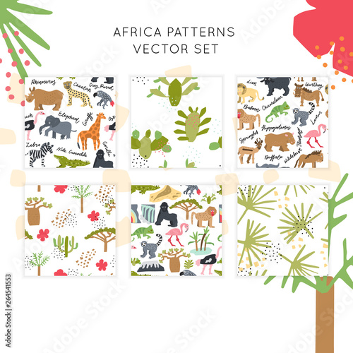 African Safari Vector set