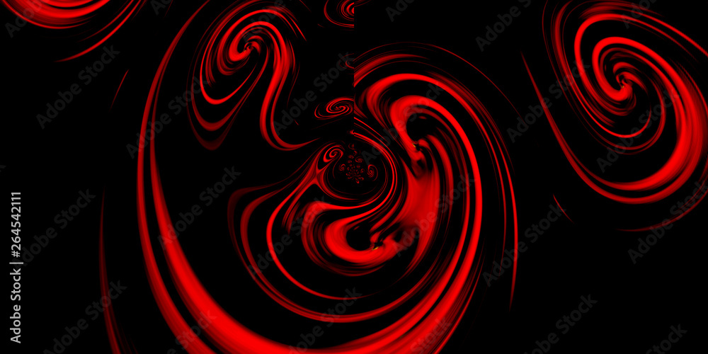 Obraz premium Whirl pastel colors red and black modern