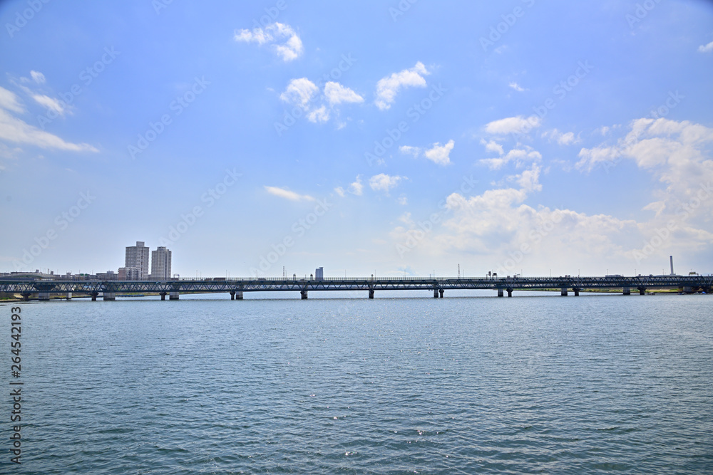Fototapeta premium 淀川と橋