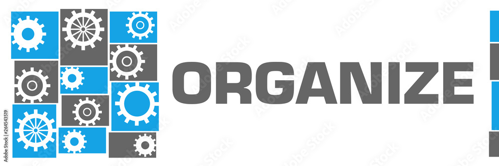 Organize Blue Grey Gears Left Grid Organize Blue Grey Gears Left Grid